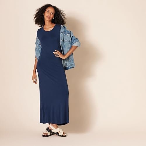 Amazon Essentials Women's Short-Sleeve Maxi Dress, Flowy